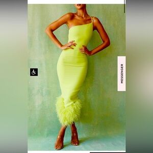 ❤️SOLD❤️House of CB Alessia dress in lime green